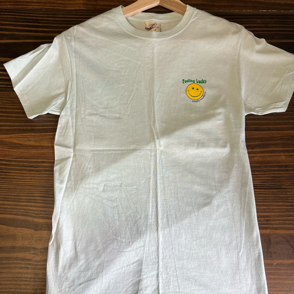 Simply Southern  Tee with Smiley Face- St. Patrick’s theme